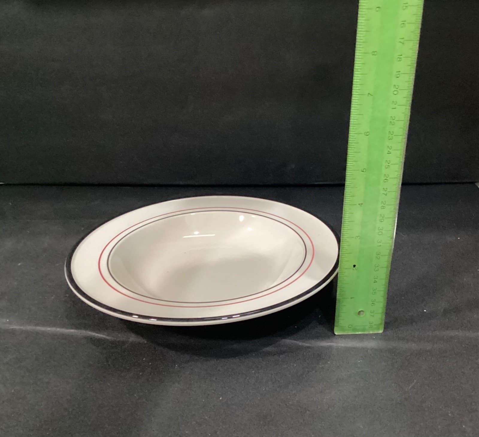 Set Of 3 Primula 9" Soup Salad Striped Rimmed Bowls Italy - Thumbnail 5