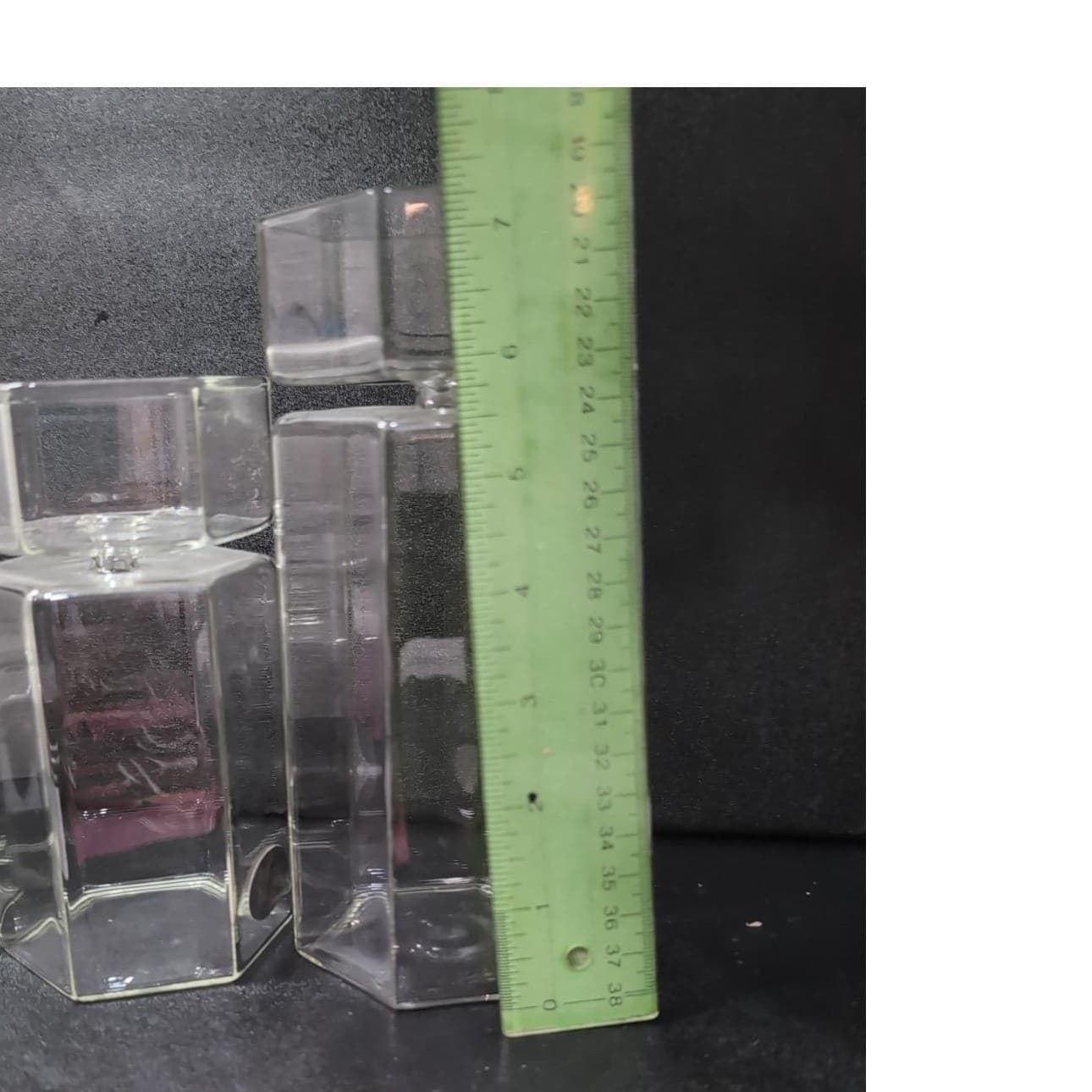 Firelight Glass Hexagonal Pillar Candles, Decorative Oil Lamp, Minimalist Decor - Thumbnail 10