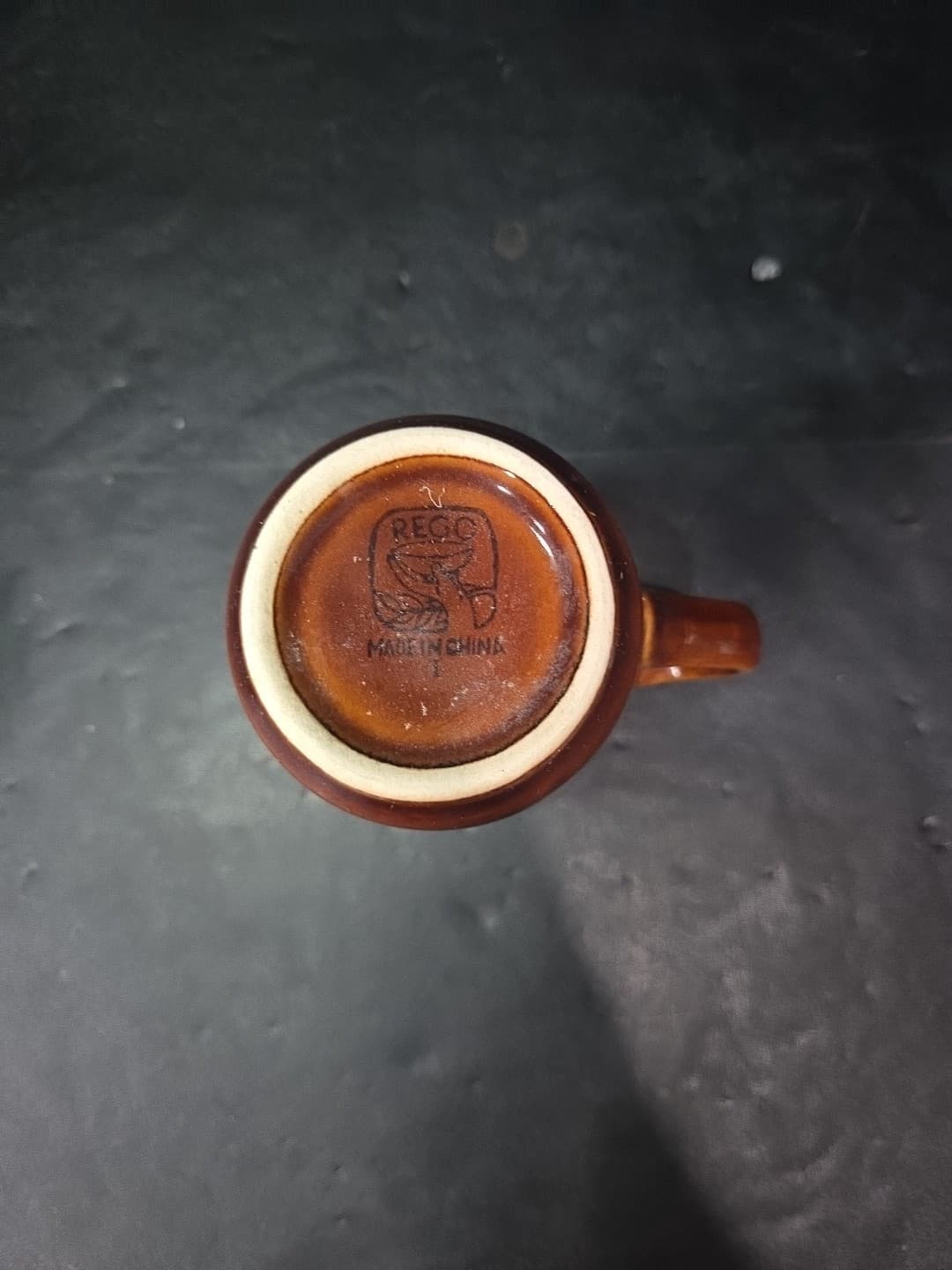 Rego Brown Stoneware Coffee Cups, Rustic Coffee Mug, Vtg Collectible Stoneware - Thumbnail 7