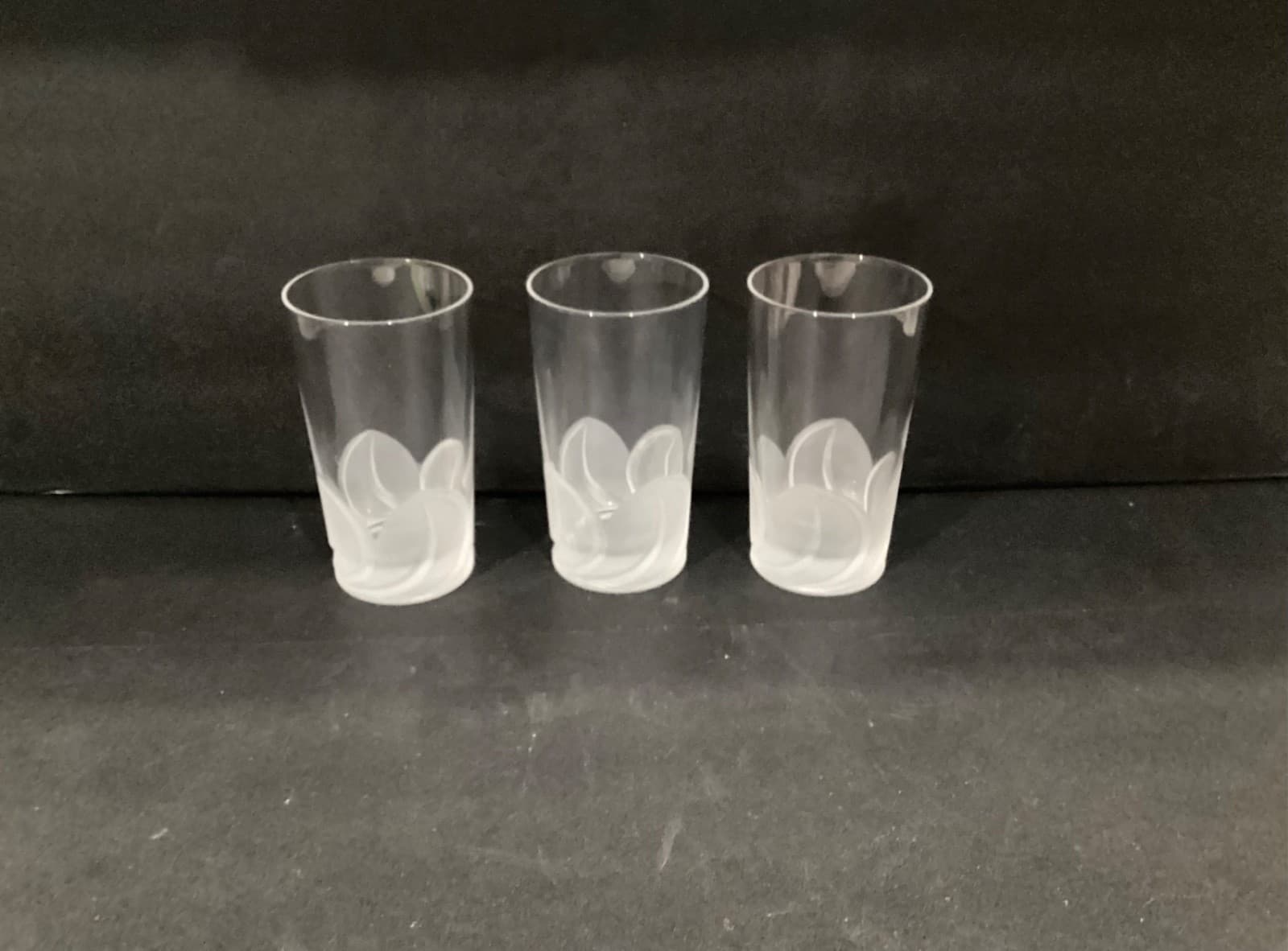 3 Cristal D'Arques Durand Highball Glasses Set Elegant Frosted Drink Tumblers - Thumbnail 8