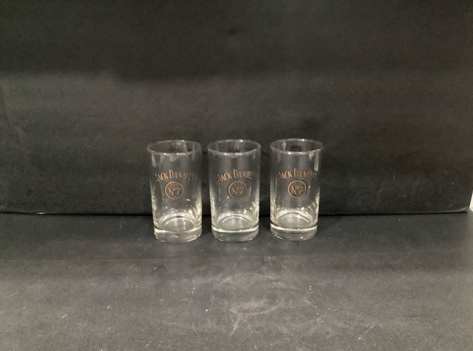 3 ~ Jack Daniels OLD No 7 Glitter Logo Whiskey Glasses ~ Weighted Base - Thumbnail 7