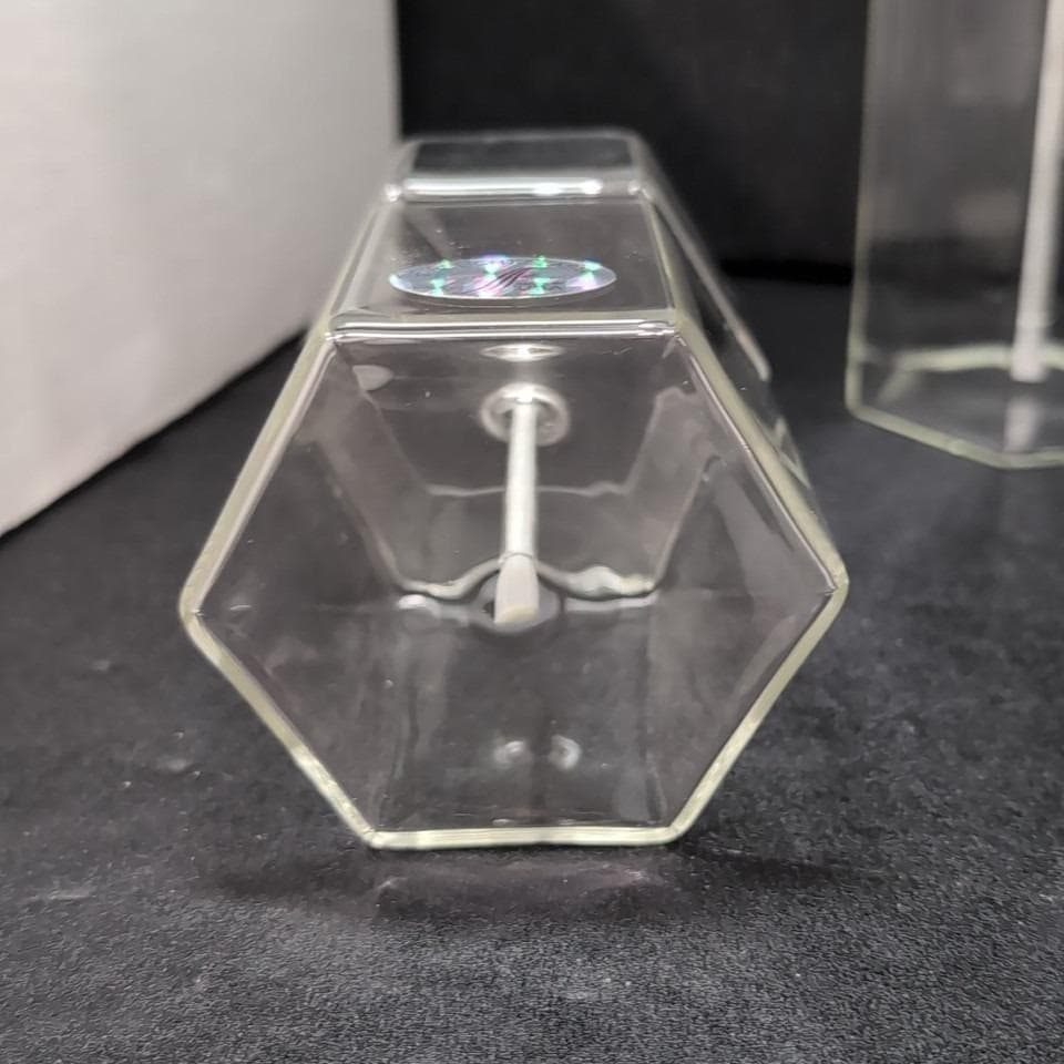 Firelight Glass Hexagonal Pillar Candles, Decorative Oil Lamp, Minimalist Decor - Thumbnail 8