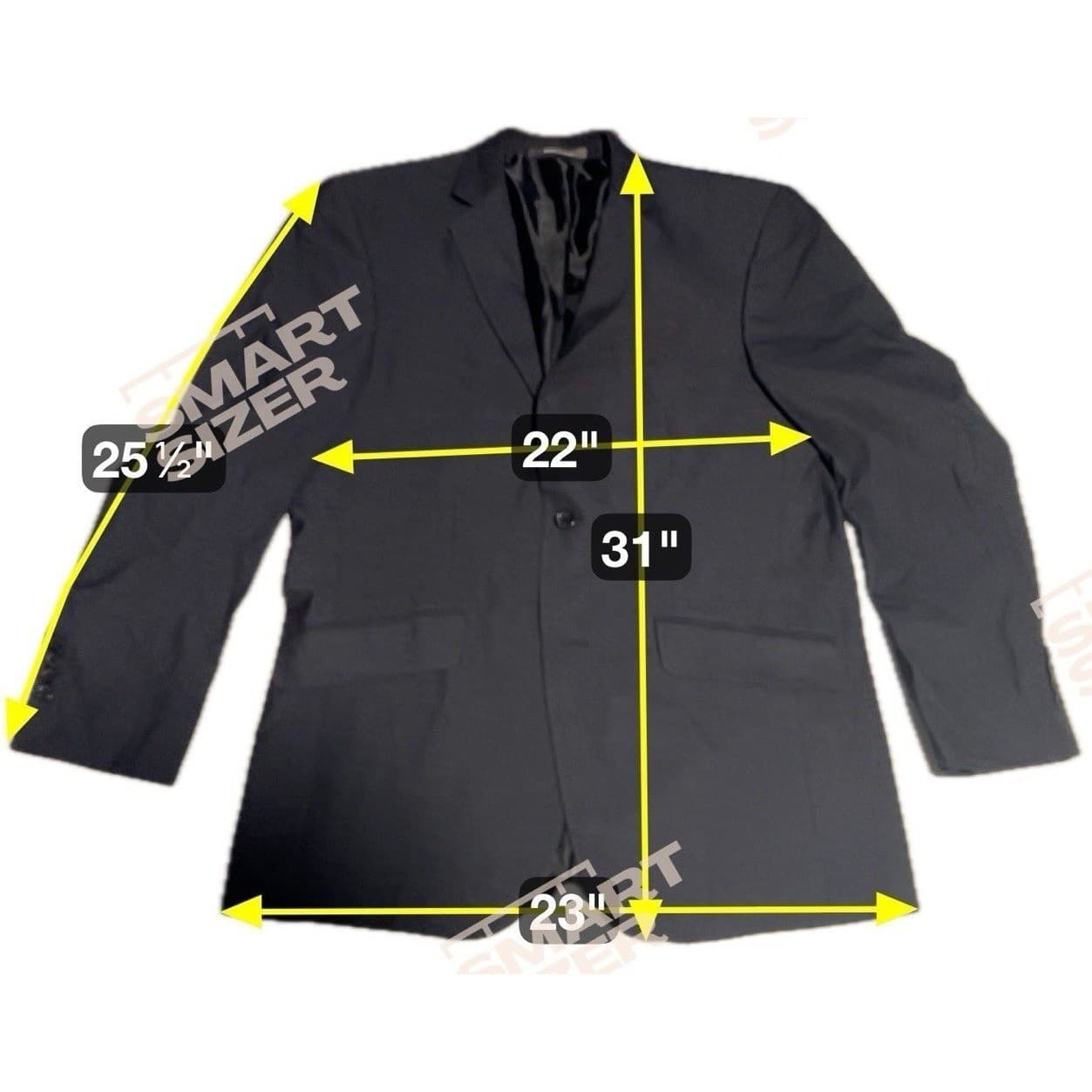 Kenneth Cole Reaction Navy Blue Pinstripe 2-Button Blazer, Men's 42R Sport Coat - Thumbnail 5