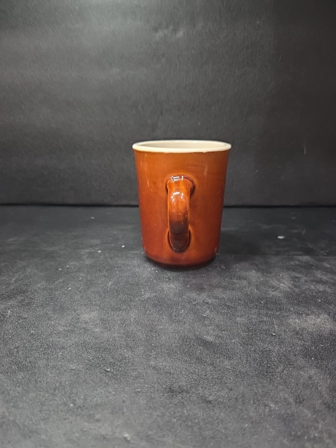 Rego Brown Stoneware Coffee Cups, Rustic Coffee Mug, Vtg Collectible Stoneware - Thumbnail 4