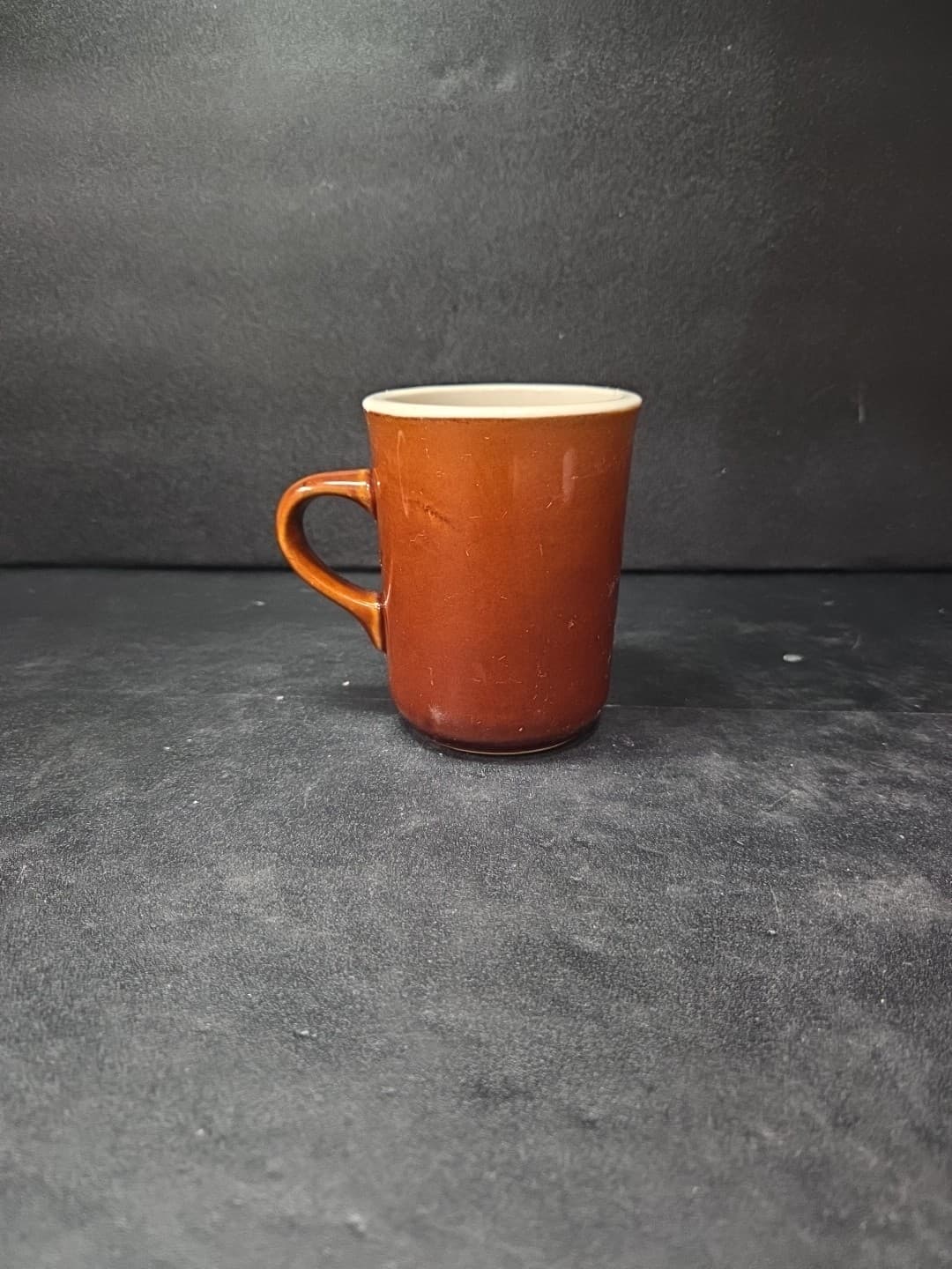 Rego Brown Stoneware Coffee Cups, Rustic Coffee Mug, Vtg Collectible Stoneware - Thumbnail 3