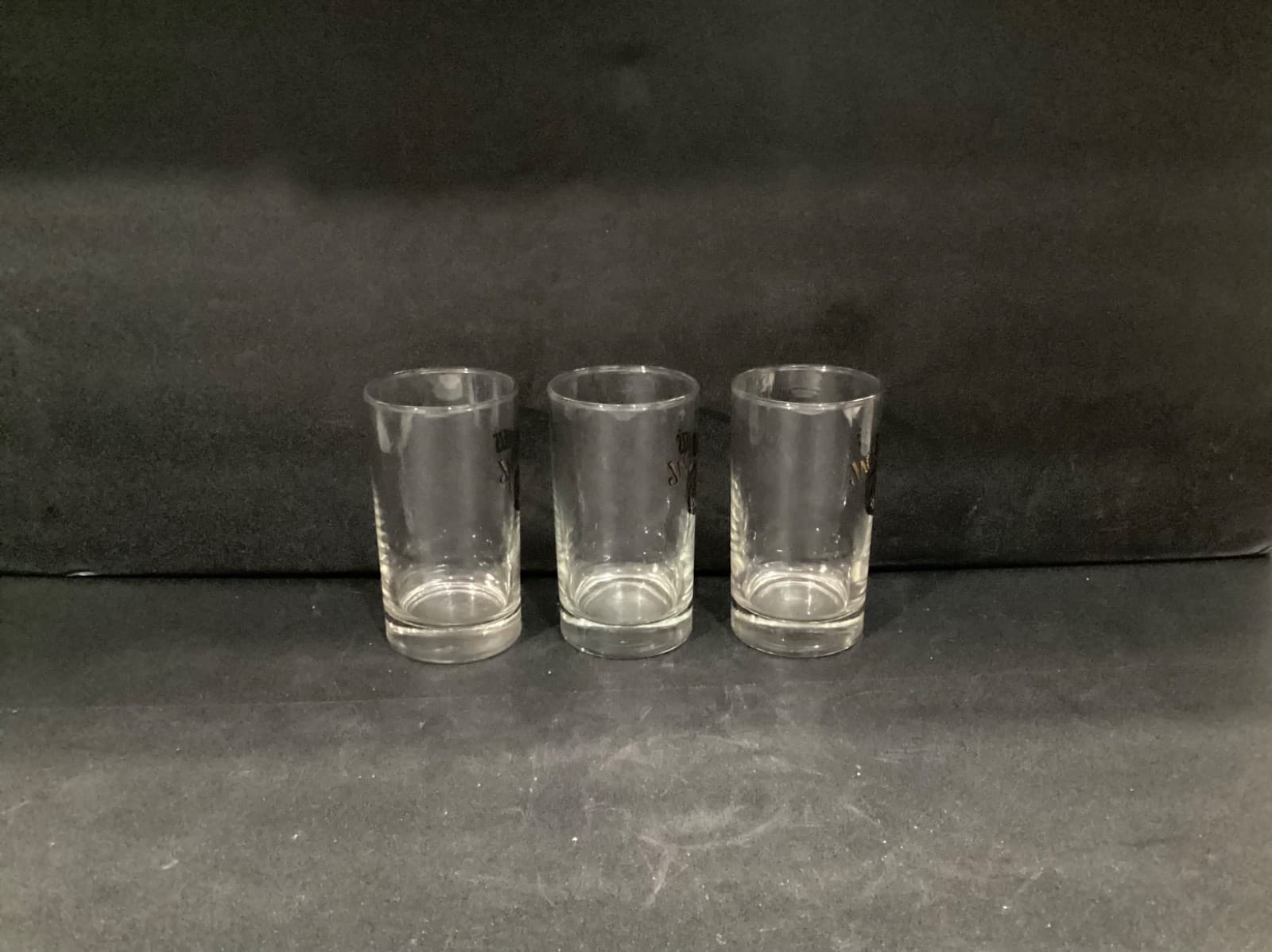 3 ~ Jack Daniels OLD No 7 Glitter Logo Whiskey Glasses ~ Weighted Base - Thumbnail 8