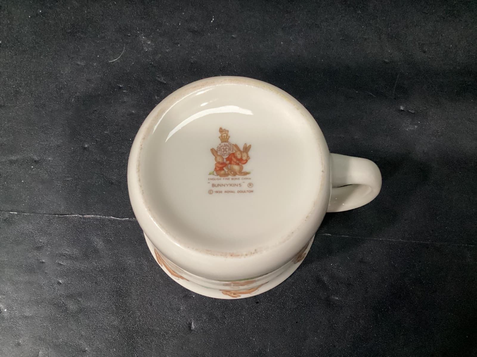 Royal Doulton 1936 Bunnykins Fishing Scene Vintage Fine Bone China Mug Cup - Thumbnail 4