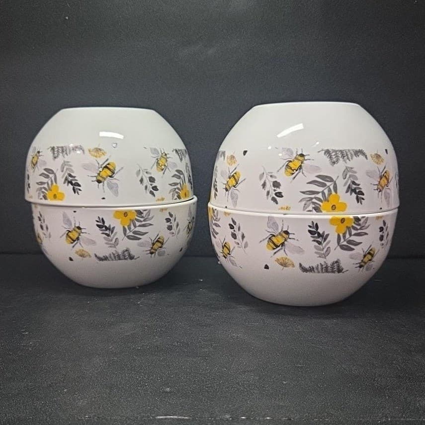 Royal Norfolk Spring Bee Cereal Bowls, Set of 4, Vintage Style Dishware - Thumbnail 7