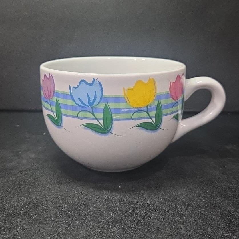 TB Toy Trading Co. Tulip Coffee Cup, Vintage Floral Mug, Replacement Drinkware - Thumbnail 2