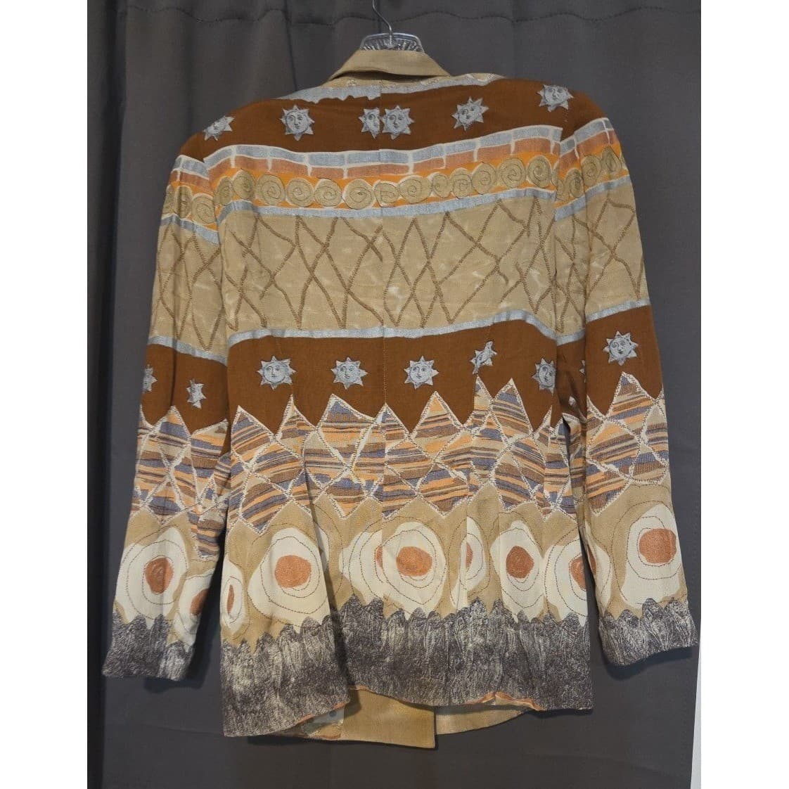 Dorothy Schoelen Platinum Petites Blazer, Vintage Celestial Sun Art to Wear - Thumbnail 4