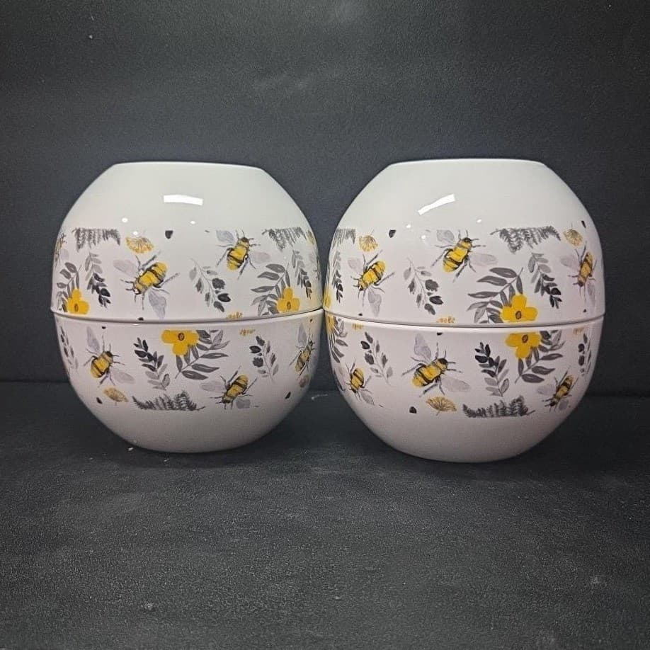 Royal Norfolk Spring Bee Cereal Bowls, Set of 4, Vintage Style Dishware - Thumbnail 8