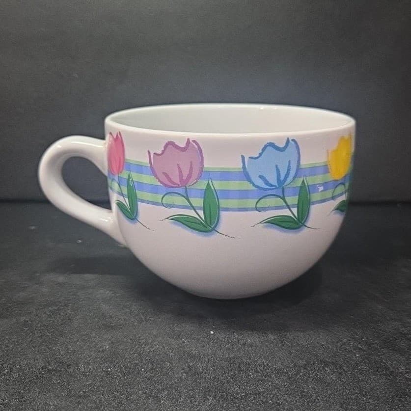TB Toy Trading Co. Tulip Coffee Cup, Vintage Floral Mug, Replacement Drinkware - Thumbnail 4