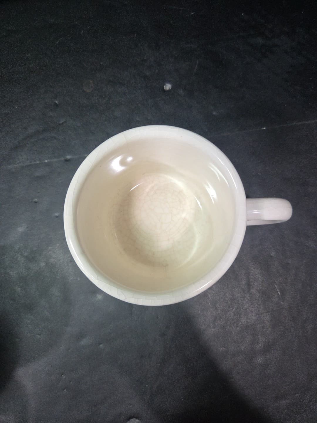 Furio Crackled Stoneware Mug, Vintage White Yellow Coffee Mug, Italian Tea Cup - Thumbnail 6