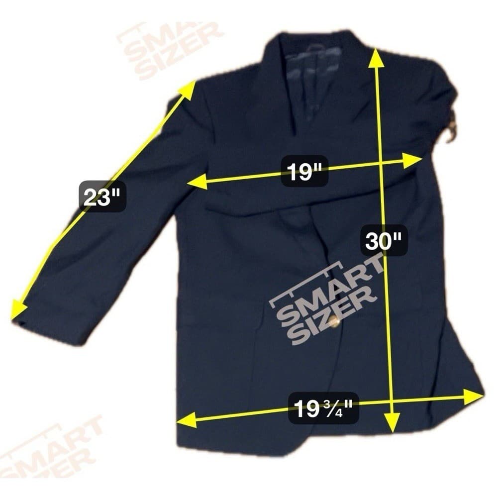Christopher Wren Navy Blue Blazer, Gold Crest Buttons, USA Made, Halperns Jacket - Thumbnail 2