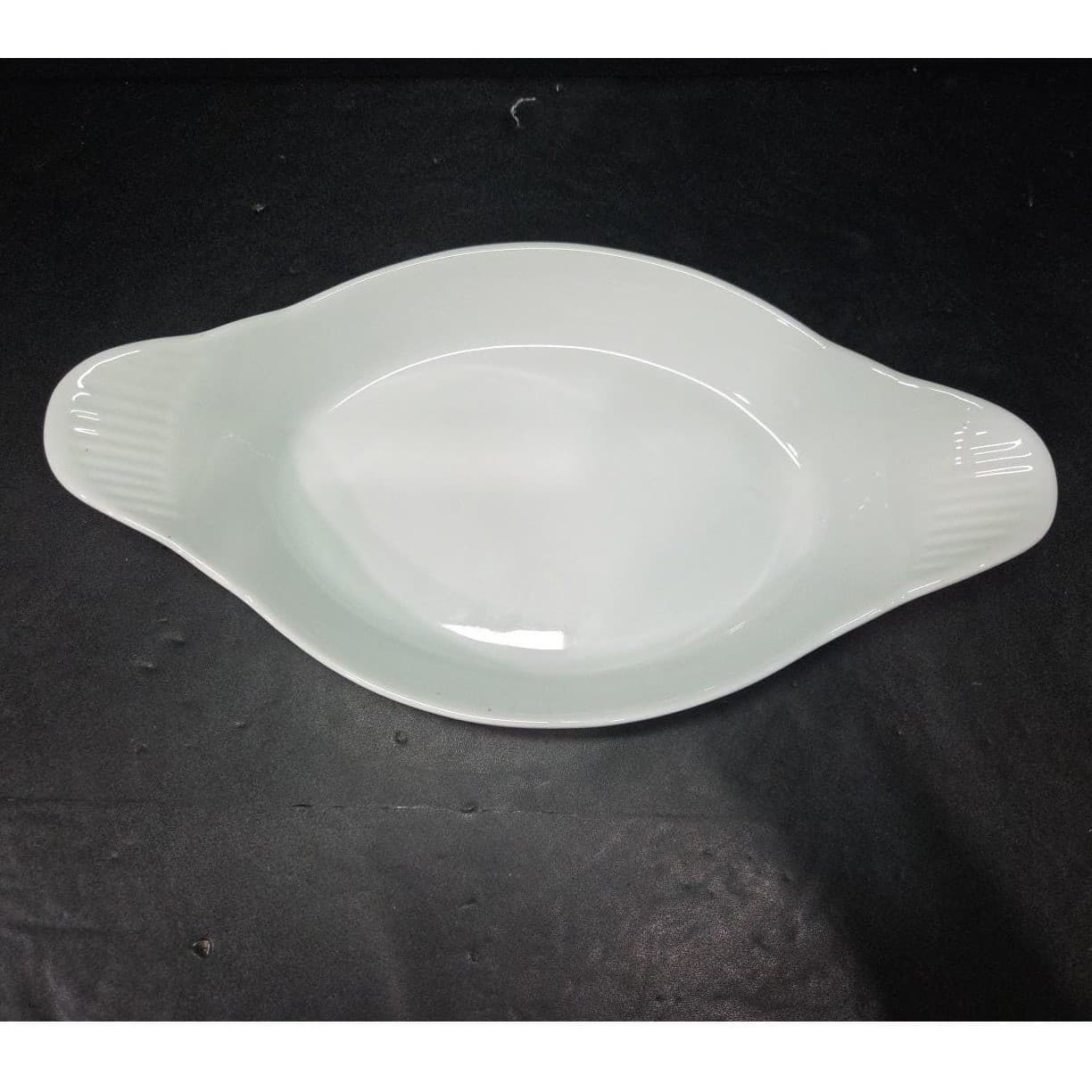 The Cellar Whiteware Oval Casserole Dish, Vintage Style Bakeware, Kitchenware - Thumbnail 3