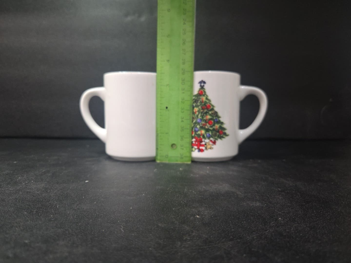 Mount Clemens Pottery Christmas Tree Coffee Mugs, Set of 2, Festive Holiday Cups - Thumbnail 7