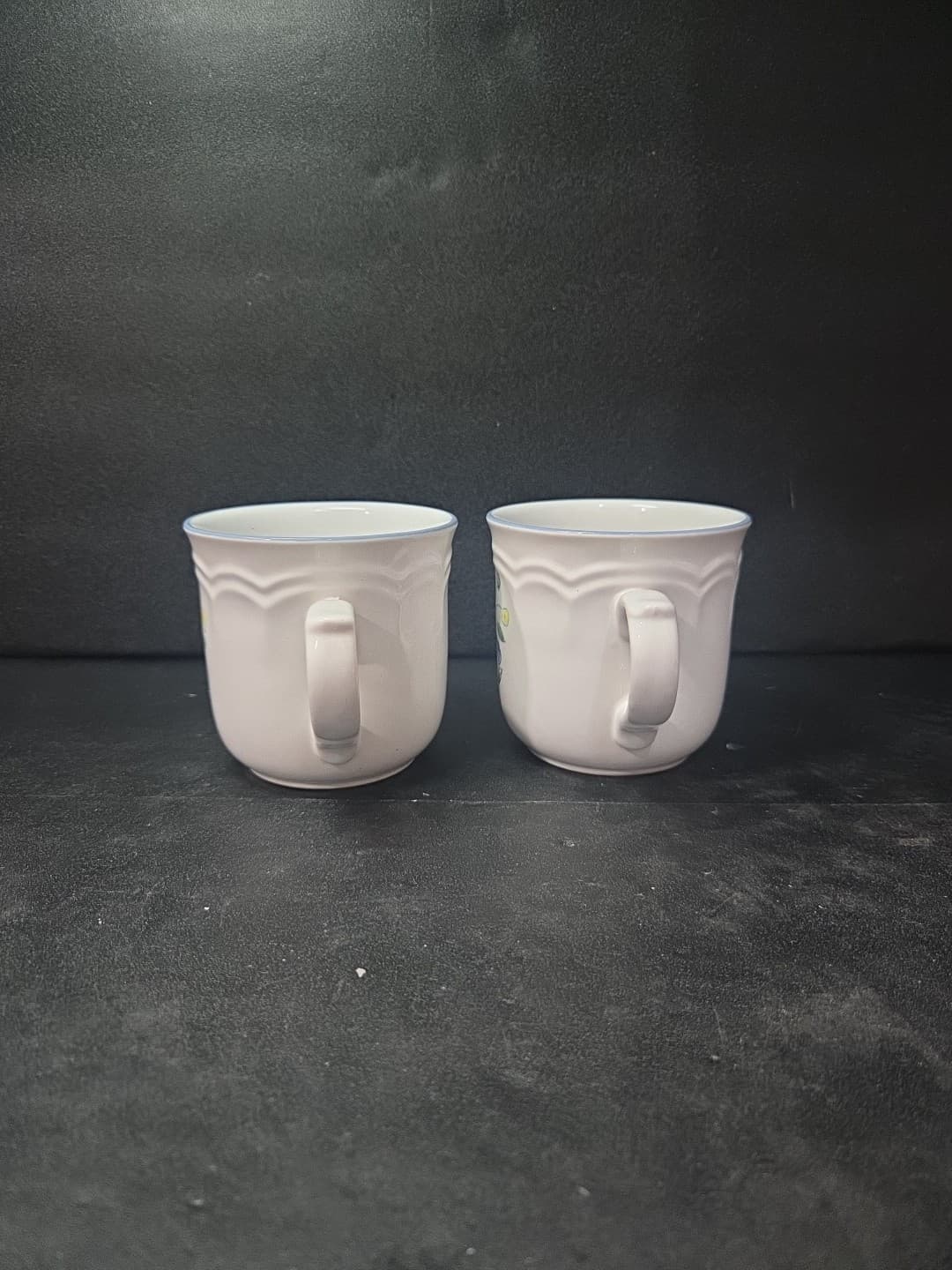 Floral Expressions Stoneware Coffee Cups, Japanese Tea Cups, Vintage Set of 2 - Thumbnail 2