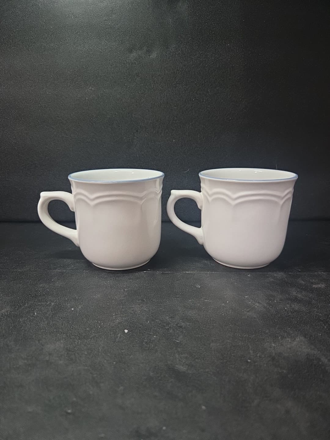 Floral Expressions Stoneware Coffee Cups, Japanese Tea Cups, Vintage Set of 2 - Thumbnail 3