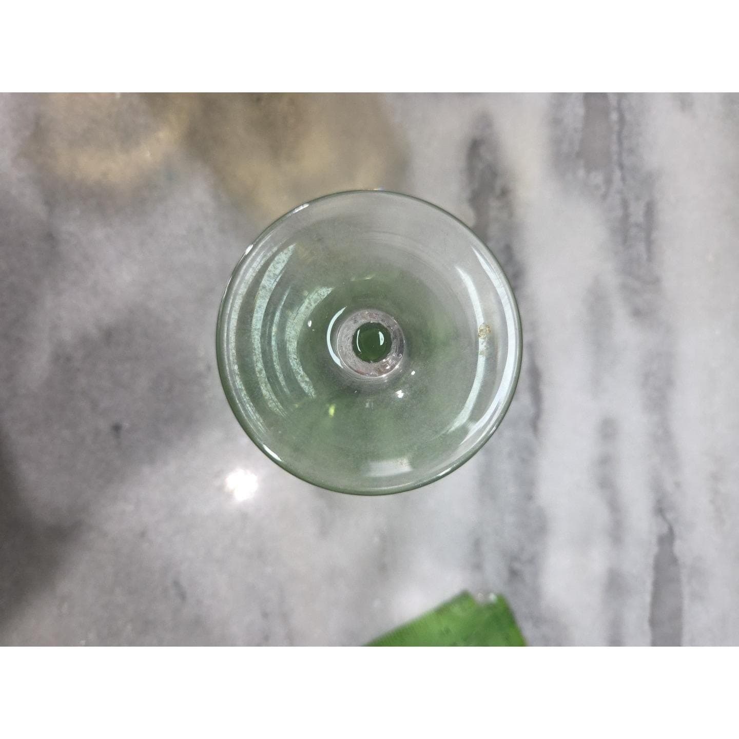 Gorham Octette Green Champagne Glass, Tall Sherbet Dish, Vintage Twisted Stem - Thumbnail 7