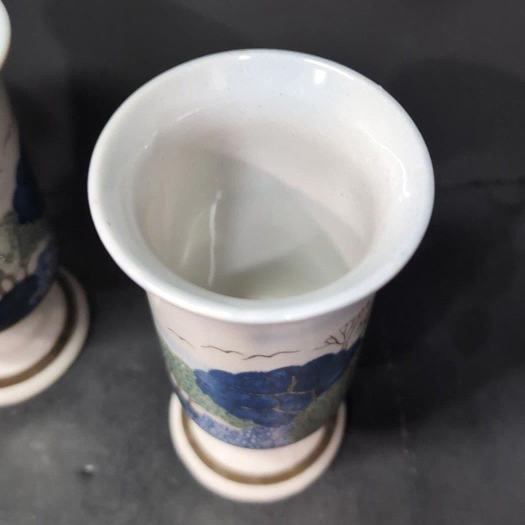 Otagiri Pedestal Irish Coffee Mugs, Set of 3, Vintage Birds & Trees Design - Thumbnail 6