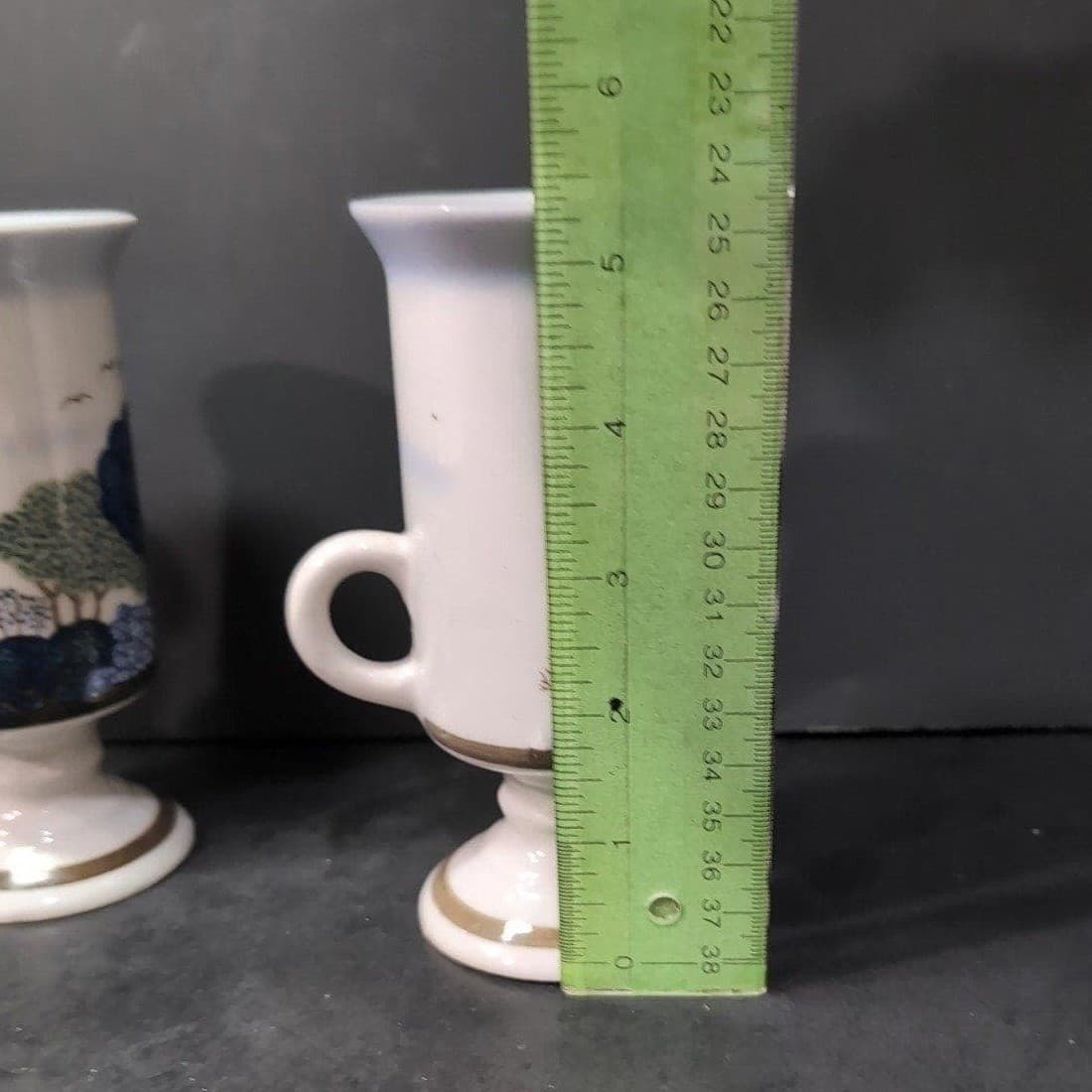 Otagiri Pedestal Irish Coffee Mugs, Set of 3, Vintage Birds & Trees Design - Thumbnail 9