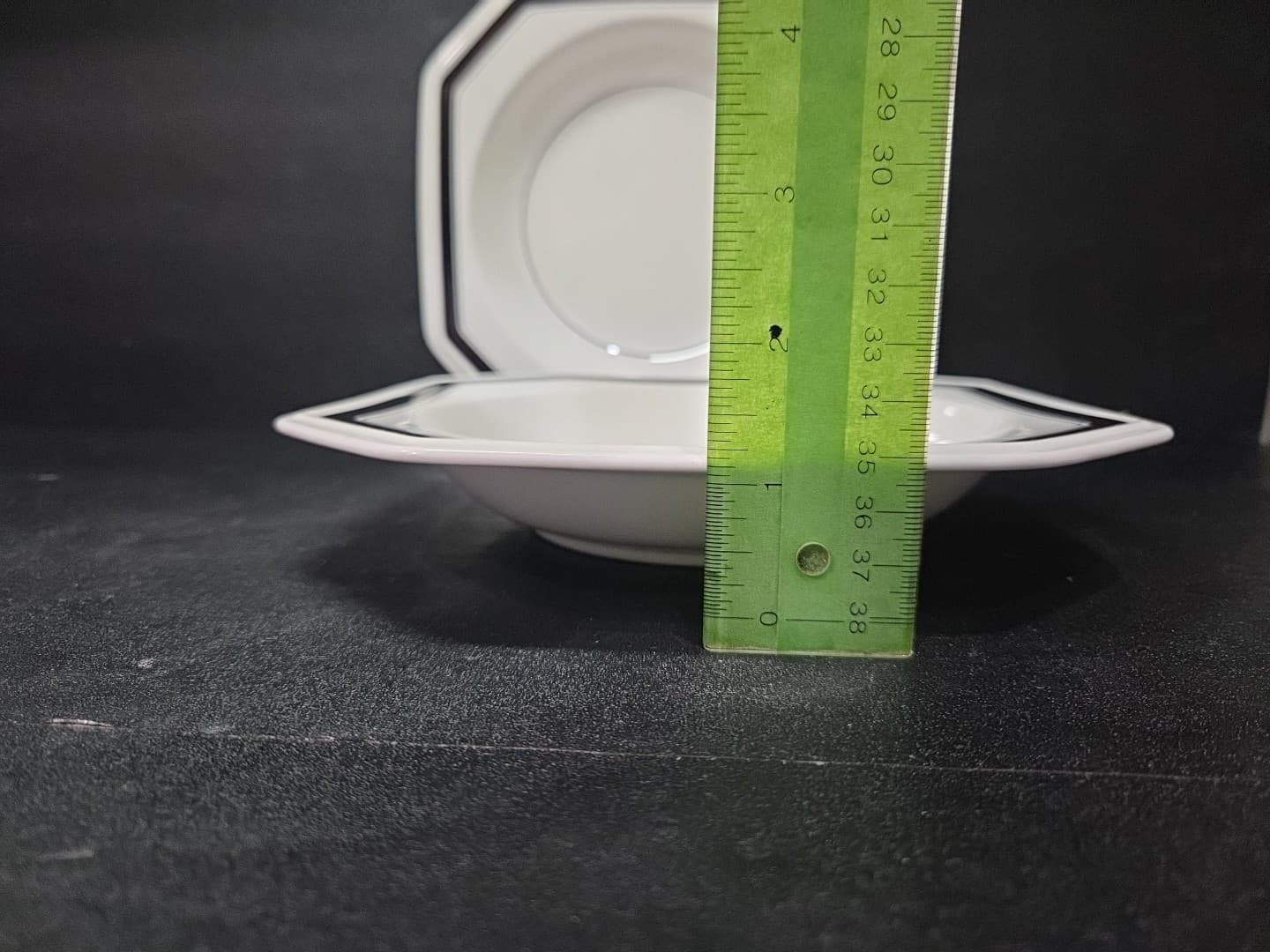 Mikasa Octagon Shaped Soup Bowls, Tuxedo Park #F3702, Set Of 2, Dinnerware - Thumbnail 5