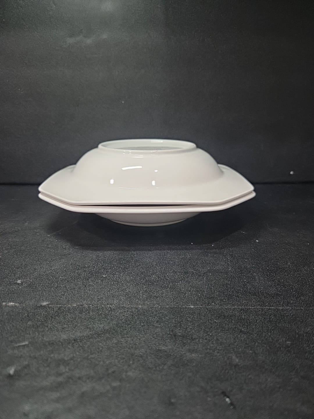 Mikasa Octagon Shaped Soup Bowls, Tuxedo Park #F3702, Set Of 2, Dinnerware - Thumbnail 6