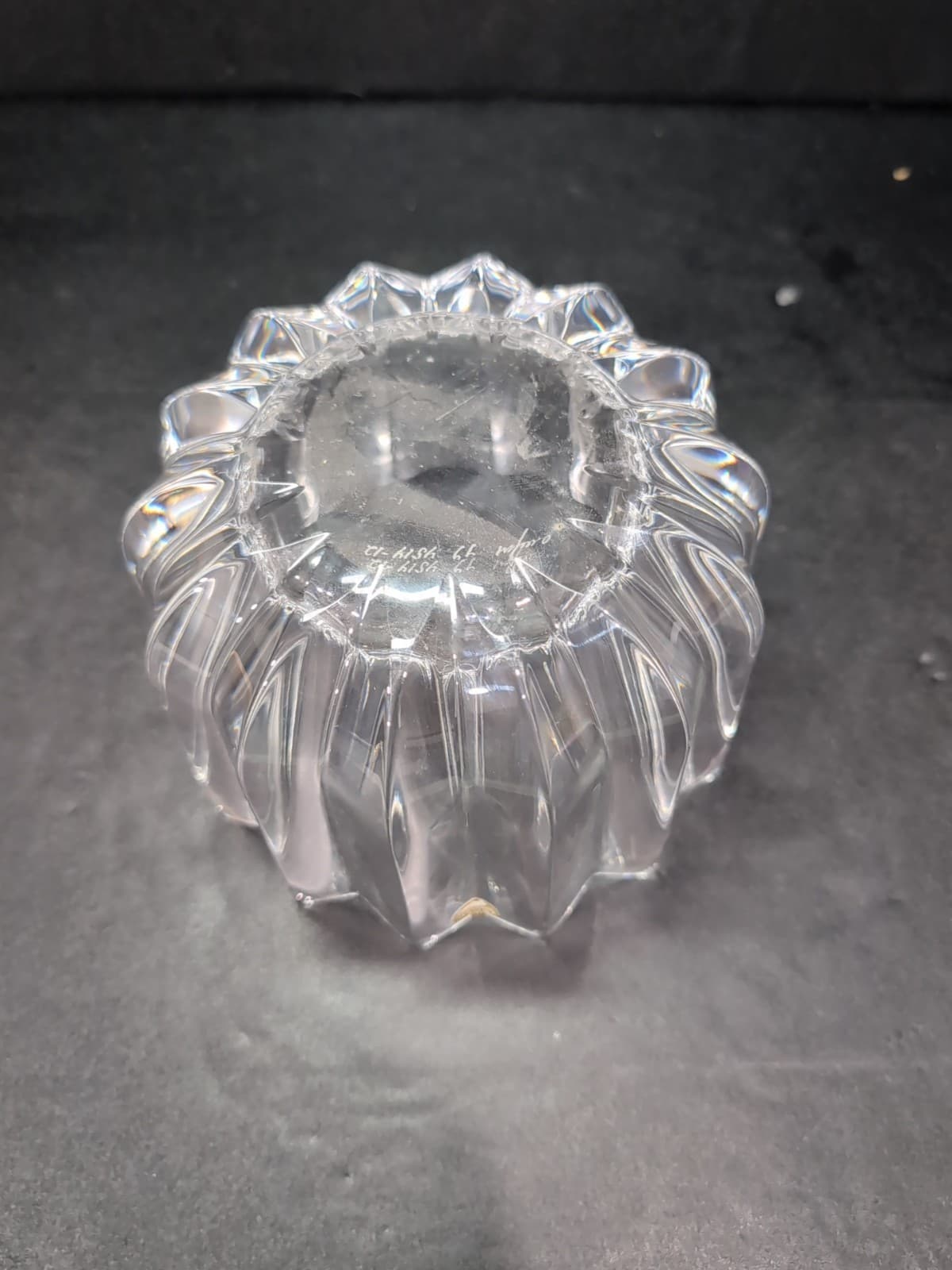 Orrefors Fleur Crystal Vase, Designed by Jan Johansson, Decorative Home Accent - Thumbnail 7