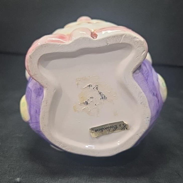 K's Collection Ceramic Bunny Rabbit Basket, Vintage Planter Bowl, Easter Decor - Thumbnail 8