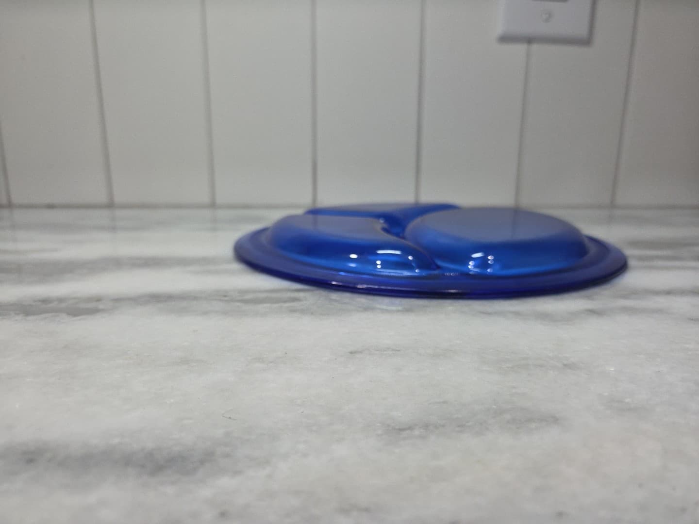 L.E. Smith Mt Pleasant Cobalt Blue Divided Dinner Plate, Antique Dish, Vtg Plate - Thumbnail 7