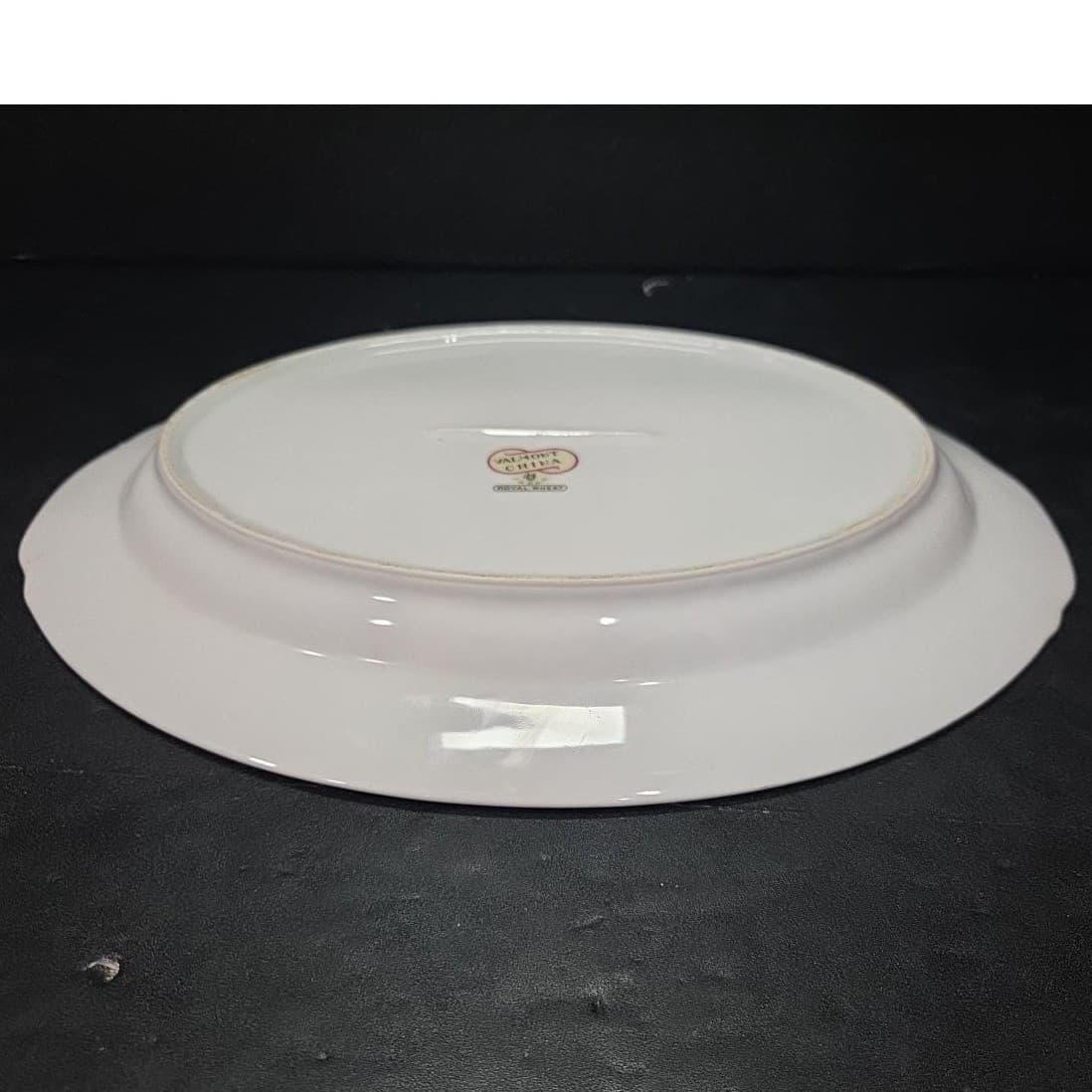 Valmont China Royal Wheat Oval Serving Platter, Vintage Patterned Serveware Dish - Thumbnail 7