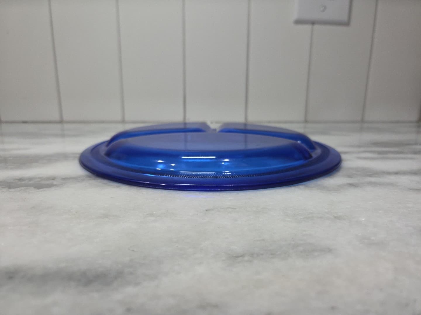 L.E. Smith Mt Pleasant Cobalt Blue Divided Dinner Plate, Antique Dish, Vtg Plate - Thumbnail 4