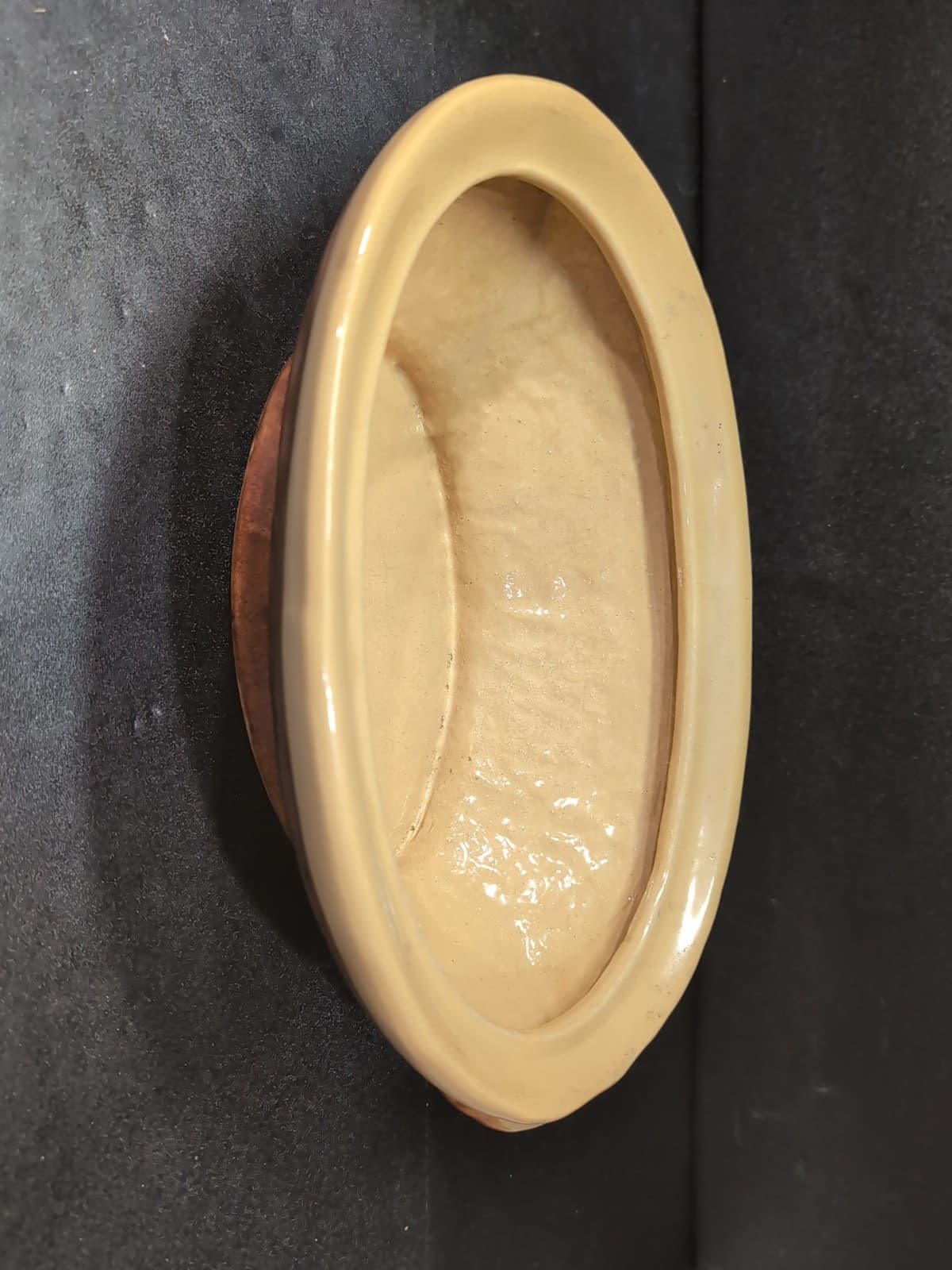 Quail on Nest Chicken Bowl, Vintage Pottery Hen, Yellow Ware 2 Piece Collectible - Thumbnail 5