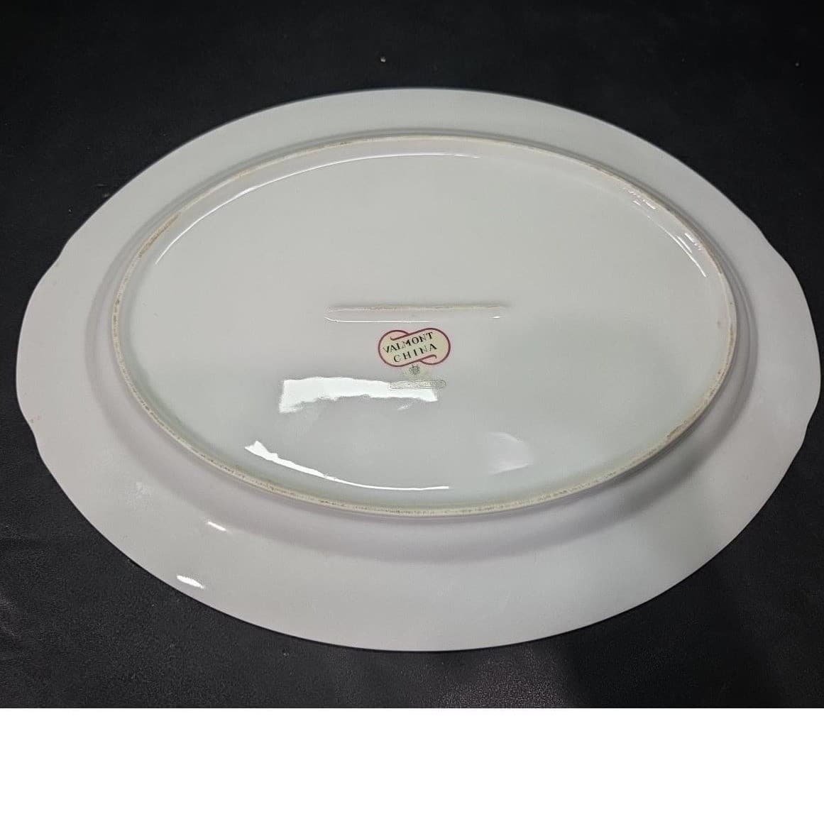 Valmont China Royal Wheat Oval Serving Platter, Vintage Patterned Serveware Dish - Thumbnail 4