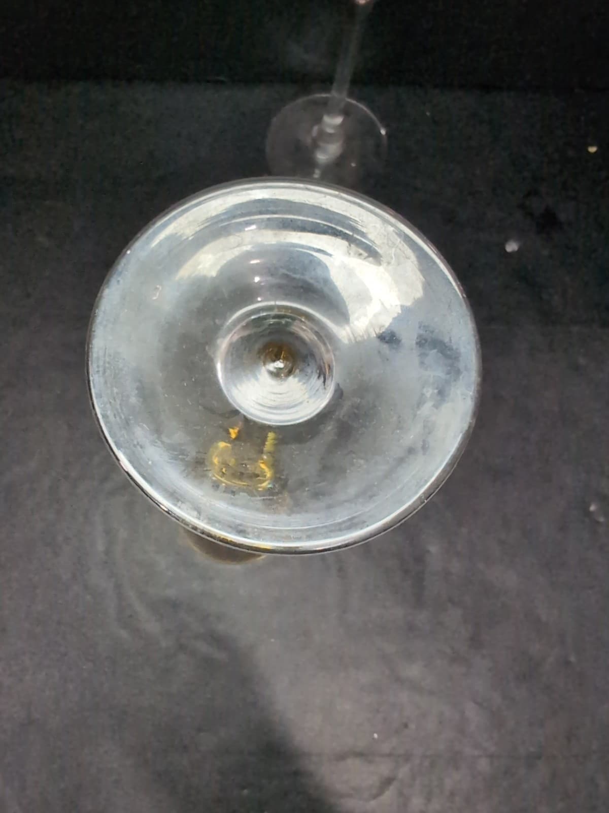 Etched Lead Crystal Champagne Flutes, Fluted Chintz Glass, Yellow & Pink Glass - Thumbnail 6