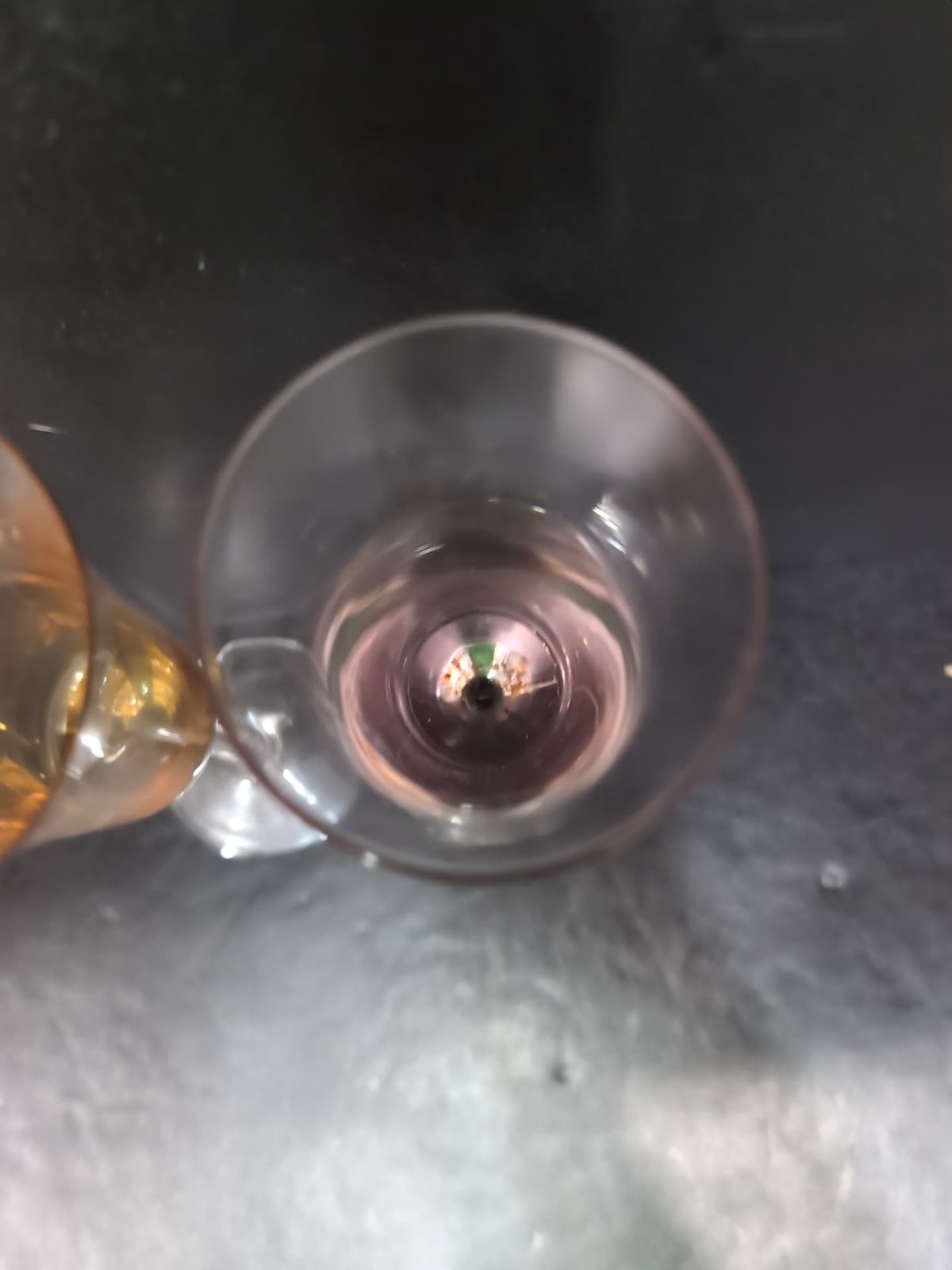 Etched Lead Crystal Champagne Flutes, Fluted Chintz Glass, Yellow & Pink Glass - Thumbnail 5