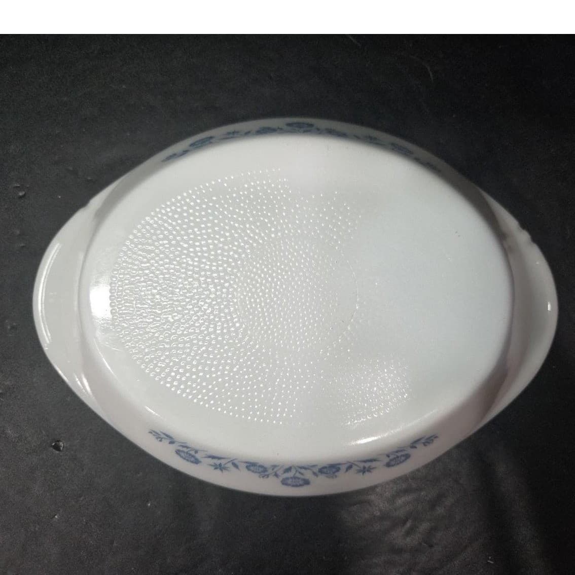 Glasbake Blue Cornflower Divided Casserole Dish, Vintage Replacement Bakeware - Thumbnail 7