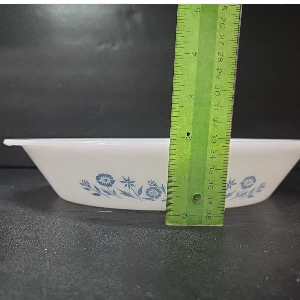 Glasbake Blue Cornflower Divided Casserole Dish, Vintage Replacement Bakeware - Thumbnail 10