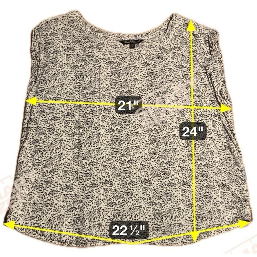 Velvet Heart Black White Animal Print Sleeveless Rayon Blouse, Woman's XL Top - Thumbnail 2