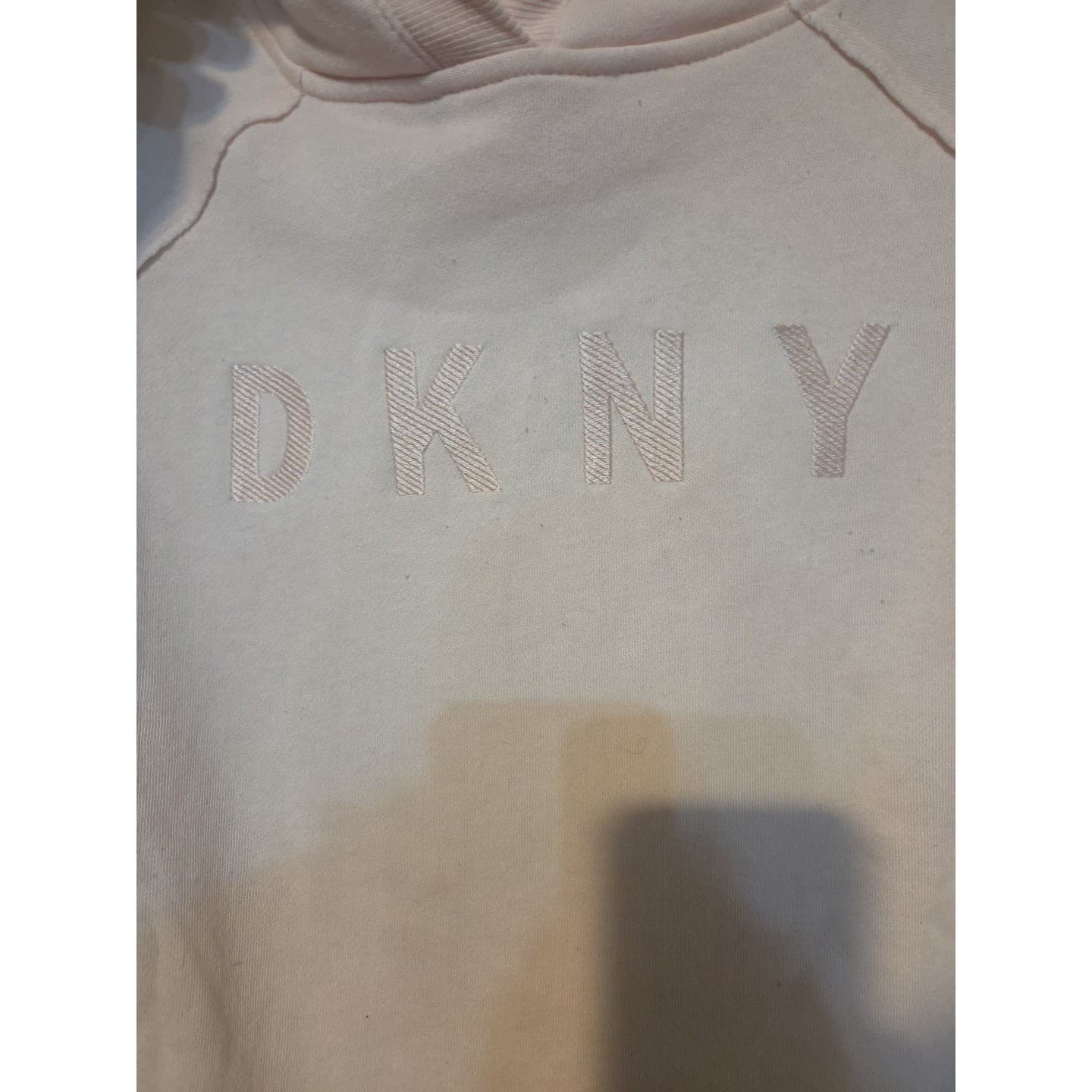 DKNY Sport Pink Raglan Sleeve Embroidered Logo Hoodie, Woman's Small Sweatshirt - Thumbnail 6