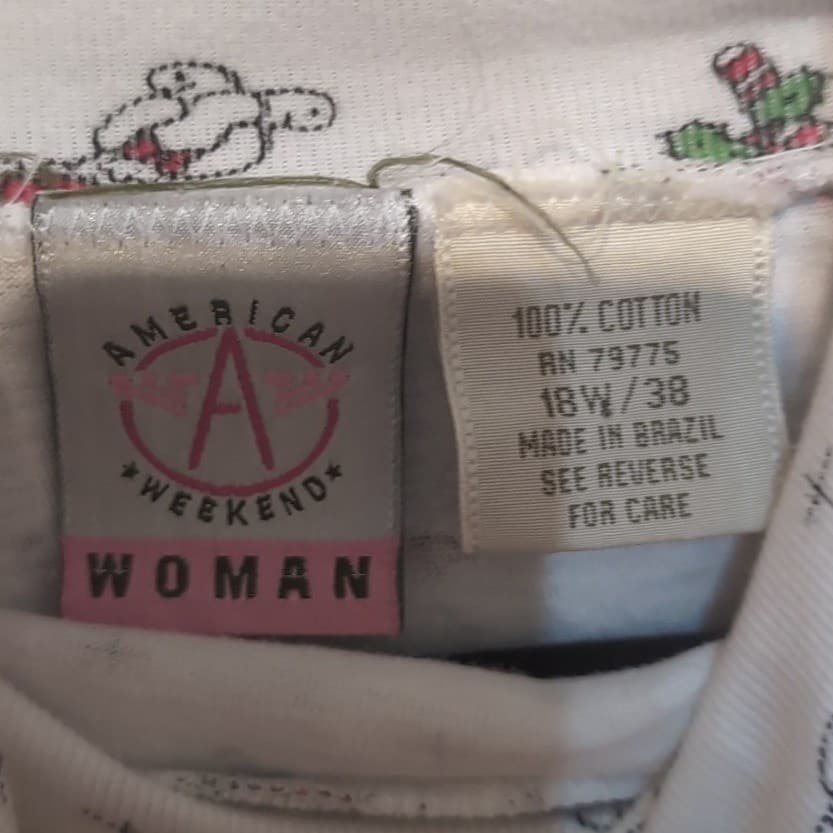American Weekend Vintage Christmas Turtleneck, Teddy Bear Top, Women's Size 18W - Thumbnail 5