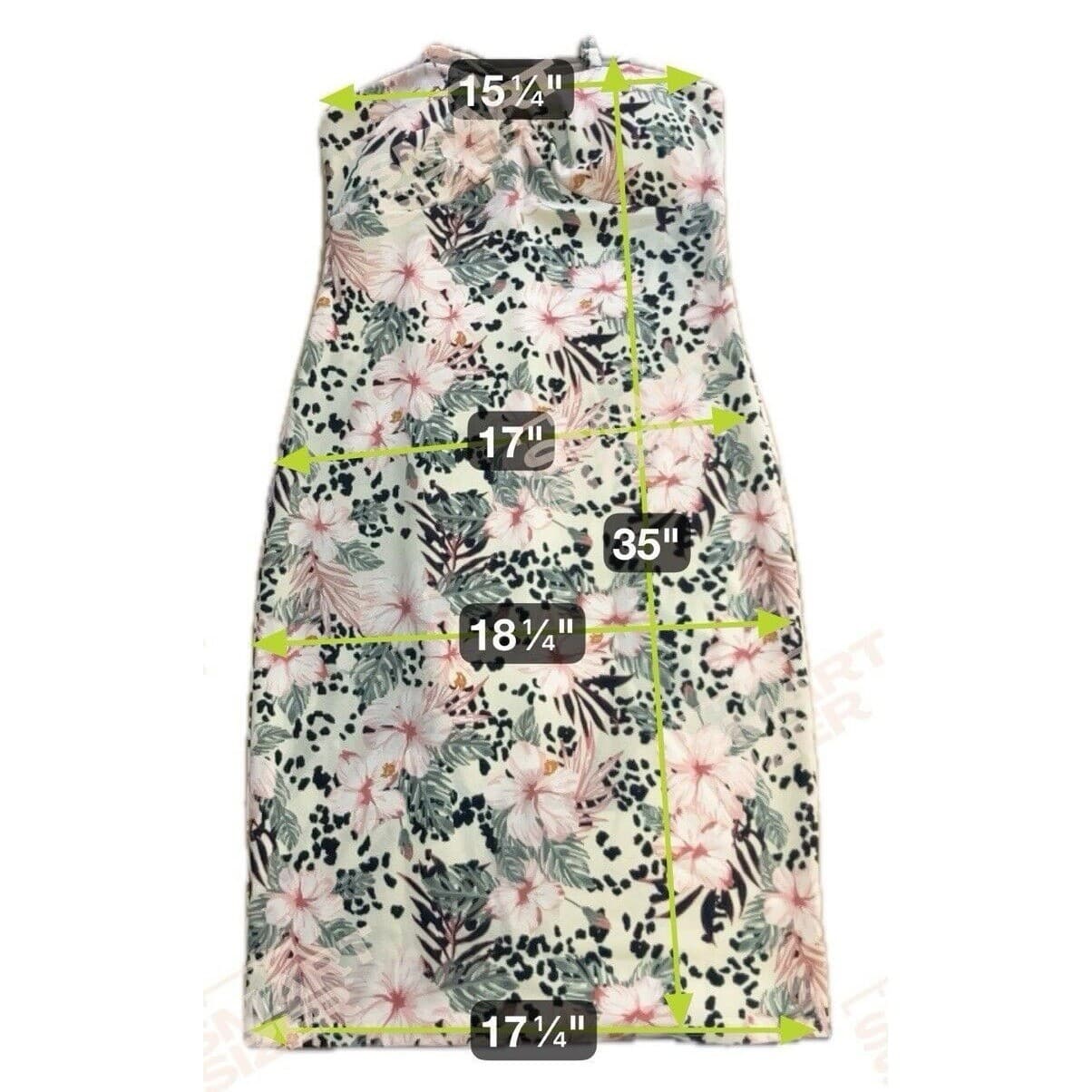 No Boundaries Multi-Color Floral Leopard Print Bodycon Midi Dress, Girls 11-13 - Thumbnail 2