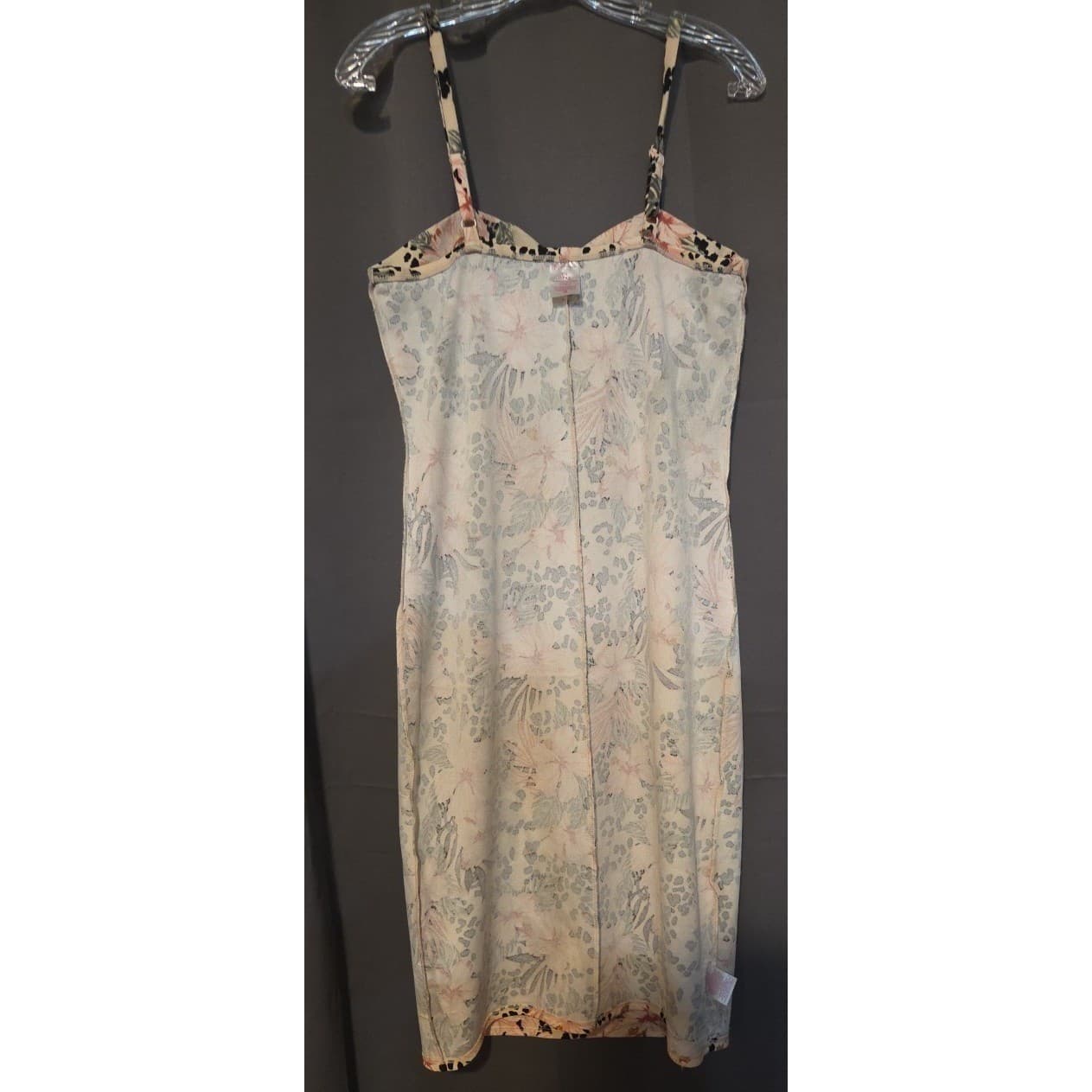 No Boundaries Multi-Color Floral Leopard Print Bodycon Midi Dress, Girls 11-13 - Thumbnail 8