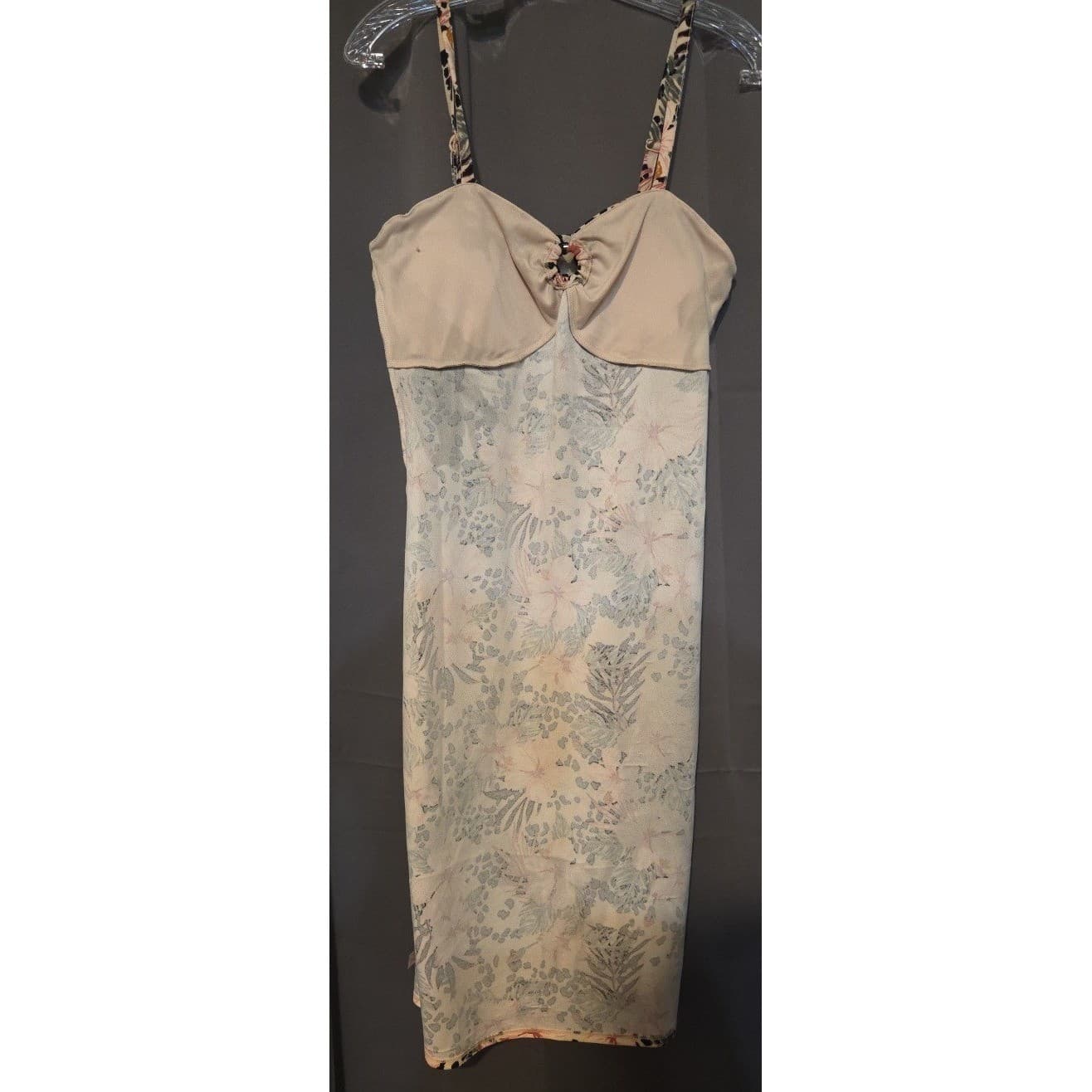 No Boundaries Multi-Color Floral Leopard Print Bodycon Midi Dress, Girls 11-13 - Thumbnail 9
