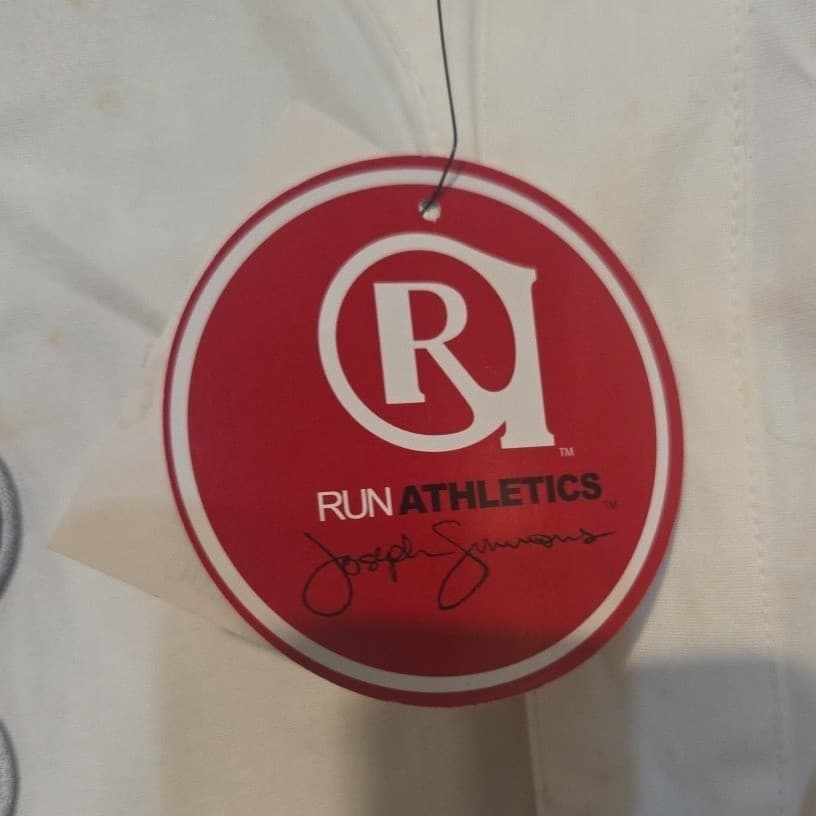 Run Athletics Joseph Simmons Baseball Jersey, Men's XXL, White Red Black RS4K001 - Thumbnail 7