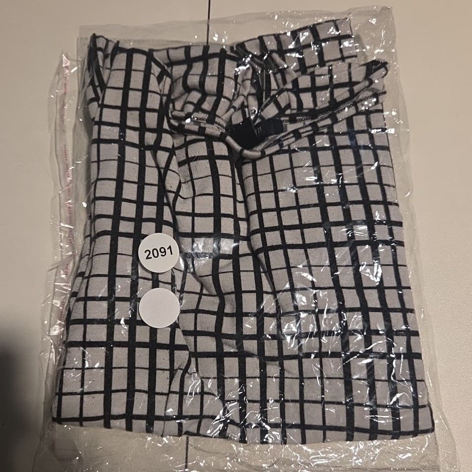 Forever 21 Womens Black White Grid Print Long Sleeve Bodycon Mini Dress Size S - Thumbnail 8