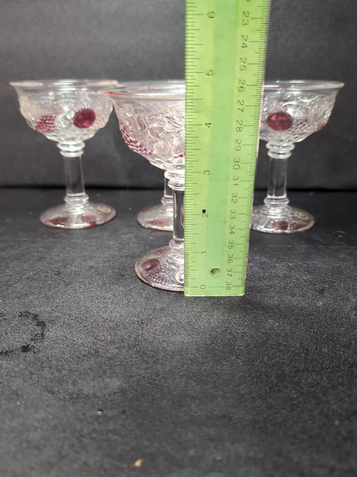 Westmoreland Della Robbia Flashed Champagne Sherbet Glasses, Set of 4, Glassware - Thumbnail 8