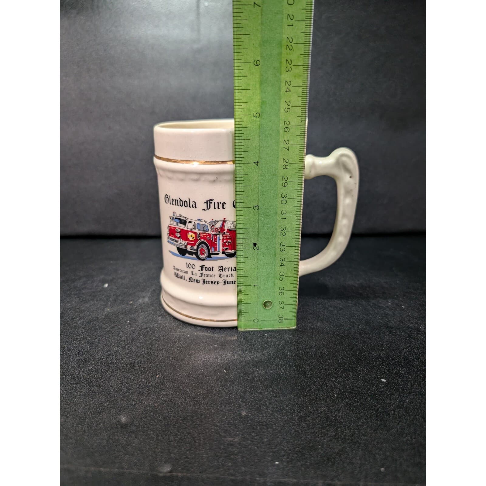 Glendola Fire Co. #1 100 Ft Arial 1983 Wall Mug, New Jersey Cup Stein, Vintage - Thumbnail 8