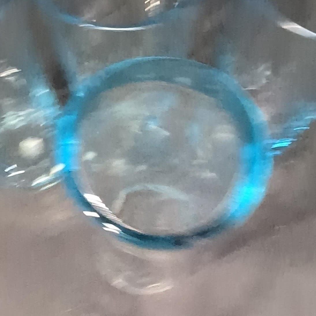 Wheaton Blue Tint Highball Glasses, Set of 4, Optic Swirl Design, Vtg Drinkware - Thumbnail 8