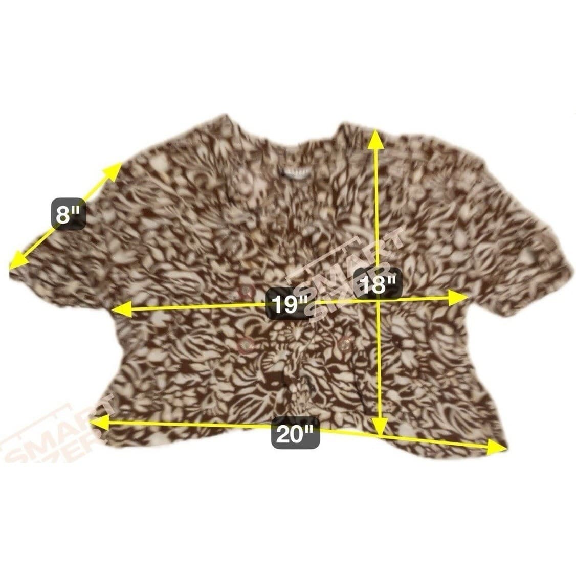 Leslie Fay Sportswear Vintage Brown Botanical 2 Piece Set, Women's Skirt Blouse - Thumbnail 2